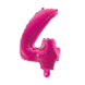 Folie Ballon Cijfer 4 Roze 41cm met Rietje Folie Ballon Cijfer 4 Roze 41cm met Rietje