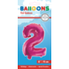 Folie Ballon Cijfer 2 Roze 41cm met Rietje Folie Ballon Cijfer 2 Roze 41cm met Rietje