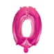 Folie Ballon Cijfer 0 Roze 41cm met Rietje Folie Ballon Cijfer 0 Roze 41cm met Rietje