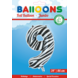 Folie Ballon Cijfer 9 Zebra XL 86cm leeg Folie Ballon Cijfer 9 Zebra XL 86cm leeg