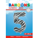 Folie Ballon Cijfer 5 Zebra XL 86cm leeg Folie Ballon Cijfer 5 Zebra XL 86cm leeg