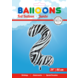 Folie Ballon Cijfer 2 Zebra XL 86cm leeg Folie Ballon Cijfer 2 Zebra XL 86cm leeg
