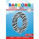 Folie Ballon Cijfer 0 Zebra XL 86cm leeg Folie Ballon Cijfer 0 Zebra XL 86cm leeg