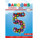 Folie Ballon Cijfer 5 Stippen XL 86cm leeg Folie Ballon Cijfer 5 Stippen XL 86cm leeg