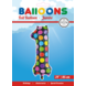 Folie Ballon Cijfer 1 Stippen XL 86cm leeg Folie Ballon Cijfer 1 Stippen XL 86cm leeg