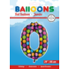 Folie Ballon Cijfer 0 Stippen XL 86cm leeg Folie Ballon Cijfer 0 Stippen XL 86cm leeg