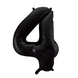 Folie Ballon Cijfer 4 Zwart XL 86cm leeg Folie Ballon Cijfer 4 Zwart XL 86cm leeg