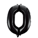 Folie Ballon Cijfer 0 Zwart XL 86cm leeg Folie Ballon Cijfer 0 Zwart XL 86cm leeg