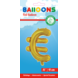 Folie Ballon Euroteken Goud 41cm met Rietje Folie Ballon Euroteken Goud 41cm met Rietje