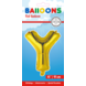 Folie Ballon Letter Y Goud 41cm met Rietje Folie Ballon Letter Y Goud 41cm met Rietje