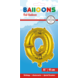 Folie Ballon Letter Q Goud 41cm met Rietje Folie Ballon Letter Q Goud 41cm met Rietje