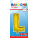 Folie Ballon Letter L Goud 41cm met Rietje Folie Ballon Letter L Goud 41cm met Rietje