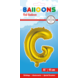 Folie Ballon Letter G Goud 41cm met Rietje Folie Ballon Letter G Goud 41cm met Rietje