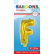 Folie Ballon Letter F Goud 41cm met Rietje Folie Ballon Letter F Goud 41cm met Rietje