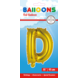 Folie Ballon Letter D Goud 41cm met Rietje Folie Ballon Letter D Goud 41cm met Rietje