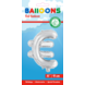 Folie Ballon Euroteken Zilver 41cm met Rietje Folie Ballon Euroteken Zilver 41cm met Rietje