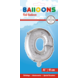 Folie Ballon Letter O Zilver 41cm met Rietje Folie Ballon Letter O Zilver 41cm met Rietje