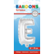 Folie Ballon Letter E Zilver 41cm met Rietje Folie Ballon Letter E Zilver 41cm met Rietje