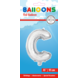 Folie Ballon Letter C Zilver 41cm met Rietje Folie Ballon Letter C Zilver 41cm met Rietje