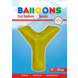 Folie Ballon Letter Y Goud XL 102cm leeg Folie Ballon Letter Y Goud XL 102cm leeg