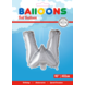 Folie Ballon Letter W Zilver XL 102cm leeg Folie Ballon Letter W Zilver XL 102cm leeg