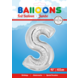 Folie Ballon Letter S Zilver XL 102cm leeg Folie Ballon Letter S Zilver XL 102cm leeg