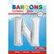 Folie Ballon Letter N Zilver XL 102cm leeg Folie Ballon Letter N Zilver XL 102cm leeg