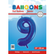 Folie Ballon Cijfer 9 Blauw XL 86cm leeg Folie Ballon Cijfer 9 Blauw XL 86cm leeg