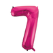 Folie Ballon Cijfer 7 Fuchsia XL 86cm leeg Folie Ballon Cijfer 7 Fuchsia XL 86cm leeg