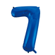 Folie Ballon Cijfer 7 Blauw XL 86cm leeg Folie Ballon Cijfer 7 Blauw XL 86cm leeg