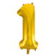Folie Ballon Cijfer 1 Goud XL 86cm leeg Folie Ballon Cijfer 1 Goud XL 86cm leeg