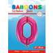 Folie Ballon Cijfer 0 Fuchsia XL 86cm leeg Folie Ballon Cijfer 0 Fuchsia XL 86cm leeg