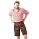 Lederhose Leer Kort Donkerbruin Gestikt en Bretels Lederhose Leer Kort Donkerbruin Gestikt en Bretels
