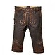 Lederhose Leer Lang Donkerbruin Gestikt en Bretels Lederhose Leer Lang Donkerbruin Gestikt en Bretels