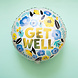 Helium Ballon Get Well Bloemen Leeg 45cm Helium Ballon Get Well Bloemen Leeg 45cm