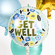 Helium Ballon Get Well Bloemen Leeg 45cm Helium Ballon Get Well Bloemen Leeg 45cm