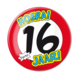 Button 16 Jaar Verkeersbord 10,2cm Button 16 Jaar Verkeersbord 10,2cm