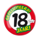 Button 18 Jaar Verkeersbord 10,2cm Button 18 Jaar Verkeersbord 10,2cm
