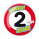 Button 2 jaar Verkeersbord 10,2cm Button 2 jaar Verkeersbord 10,2cm
