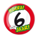 Button 6 jaar Verkeersbord 10,2cm Button 6 jaar Verkeersbord 10,2cm