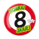 Button 8 jaar Verkeersbord 10,2cm Button 8 jaar Verkeersbord 10,2cm