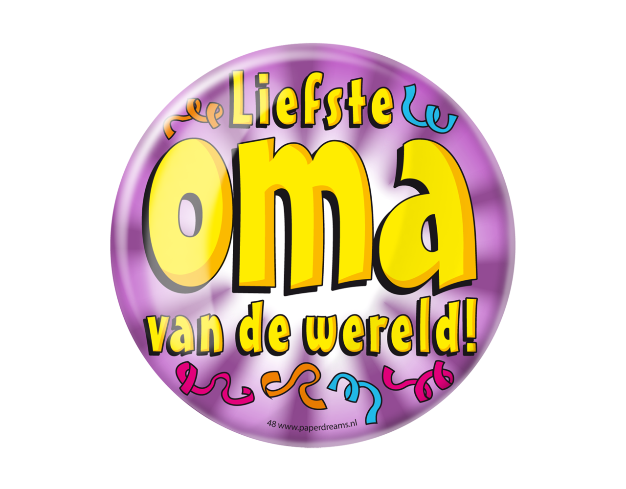 Button Liefste Oma van de Wereld 10,2cm - Partywinkel