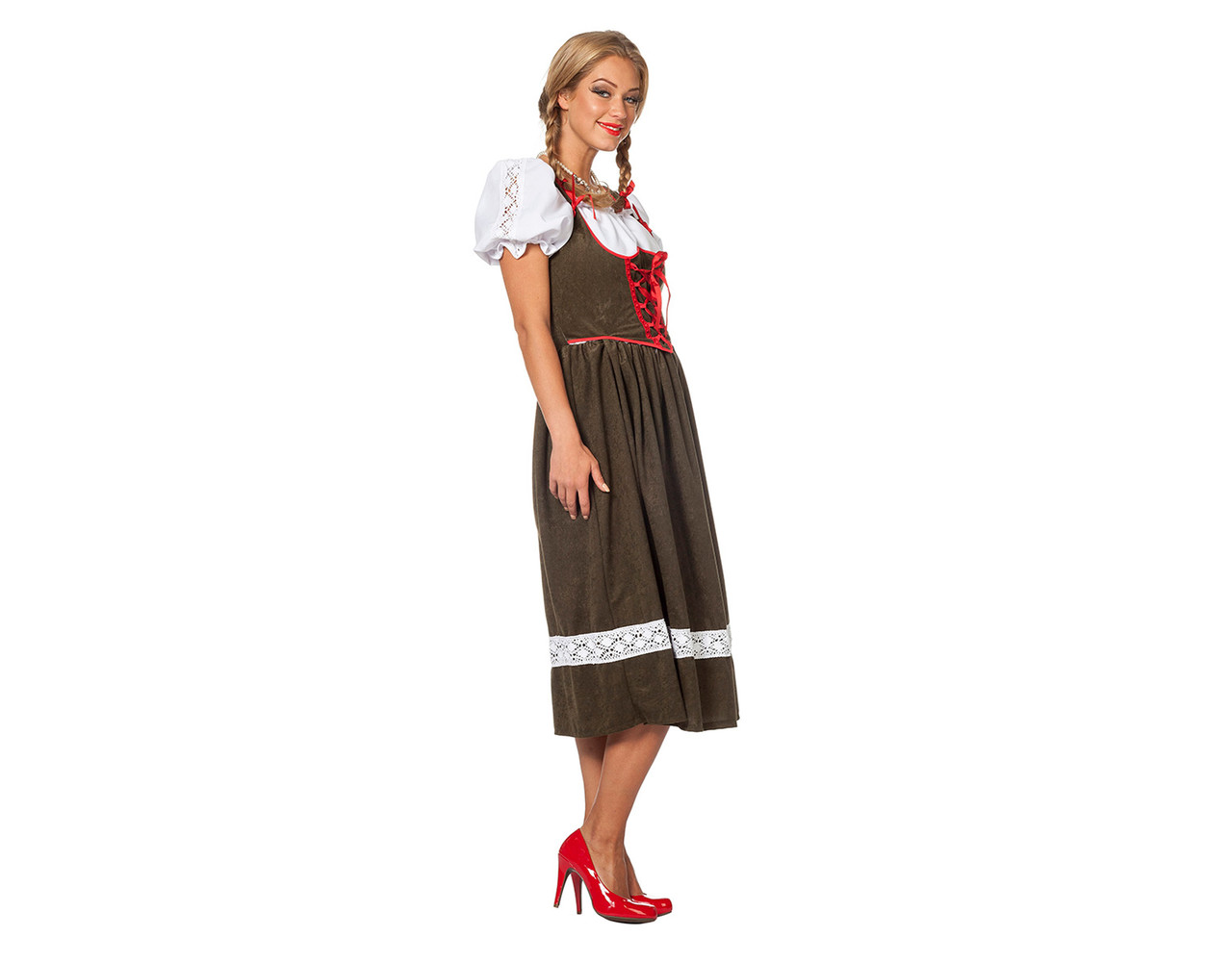 Dirndl Schürze Damen Lang - Oktoberfest Trachtenschürze 60-70cm