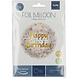 Helium Ballon Happy Birthday Bloemen Roze Goud Leeg 45cm Helium Ballon Happy Birthday Bloemen Roze Goud Leeg 45cm