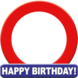 Deurbord Happy Birthday Personaliseerbaar 50cm Deurbord Happy Birthday Personaliseerbaar 50cm