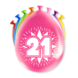 Ballonnen 21 Jaar Hoera 30cm 8st Ballonnen 21 Jaar Hoera 30cm 8st