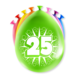 Ballonnen 25 Jaar Hoera 30cm 8st Ballonnen 25 Jaar Hoera 30cm 8st