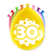 Ballonnen 30 Jaar Hoera 30cm 8st Ballonnen 30 Jaar Hoera 30cm 8st