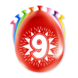 Ballonnen 9 Jaar Hoera 30cm 8st Ballonnen 9 Jaar Hoera 30cm 8st