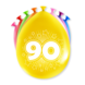 Ballonnen 90 Jaar Hoera 30cm 8st Ballonnen 90 Jaar Hoera 30cm 8st